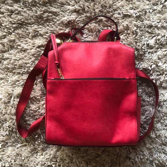 Red leather Backpack! - Picture 1 of 5